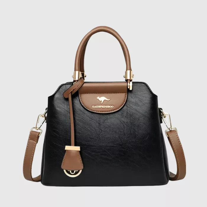 Women's Luxury Oil Leather Handbag – Shoulder & Crossbody Tote 01