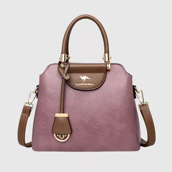 Women's Luxury Oil Leather Handbag – Shoulder & Crossbody Tote pic 3