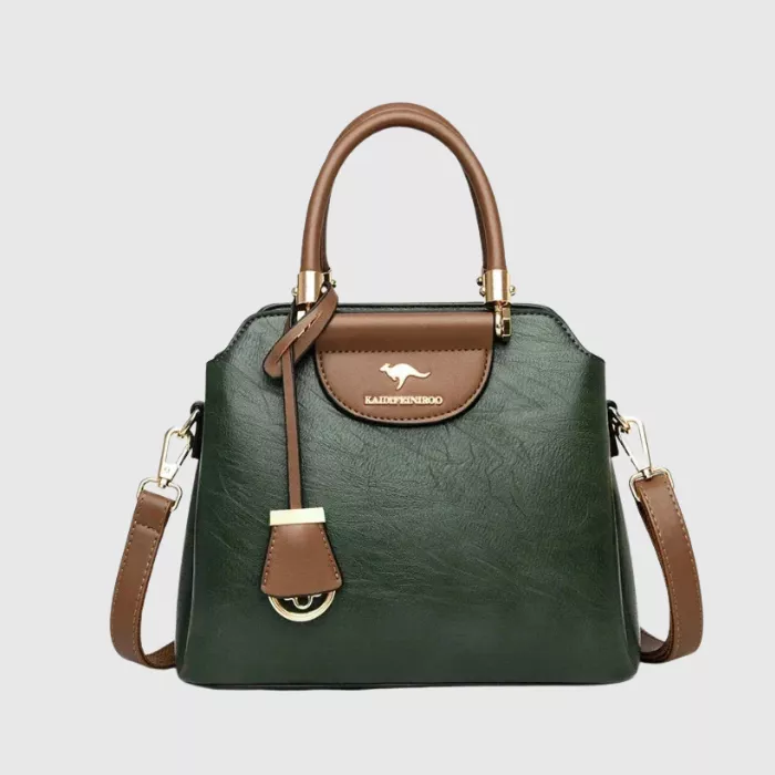 Women's Luxury Oil Leather Handbag – Shoulder & Crossbody Tote pic 4
