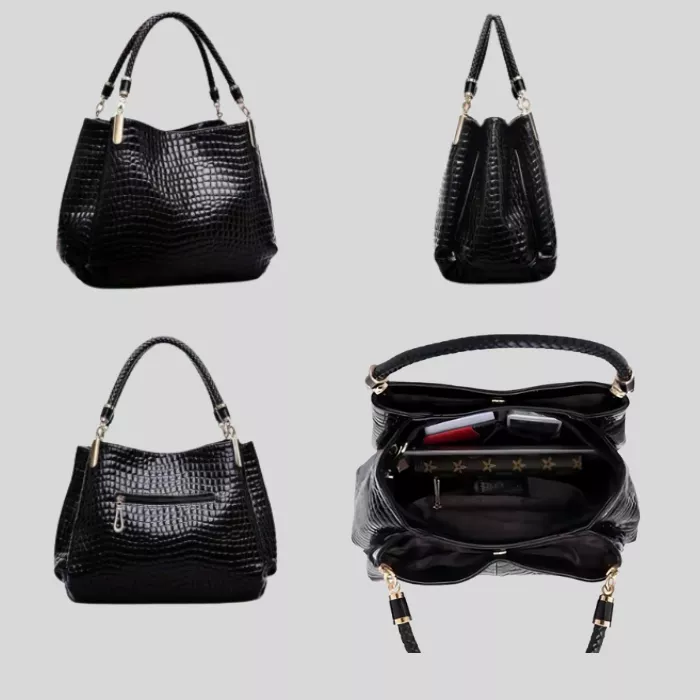 Croc Print Women's Tote – Large Shoulder Bag pic 5