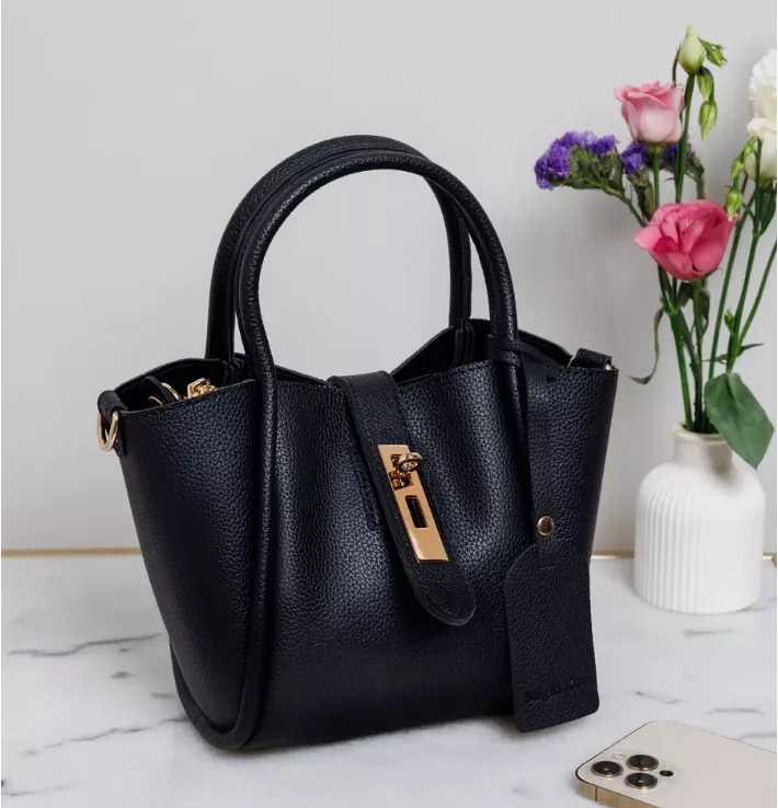 Women  Waterproof Faux Leather Bucket Bag – Versatile Hobo