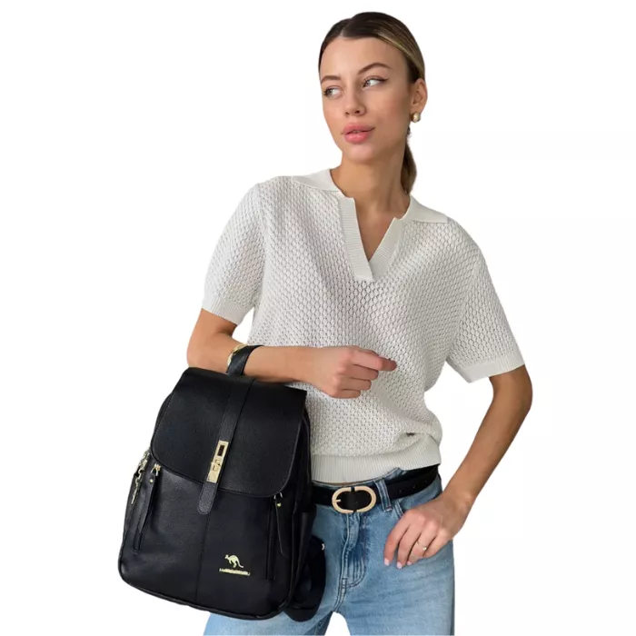 Women Leather Fashion Backpack – Travel & School Bag pic 5