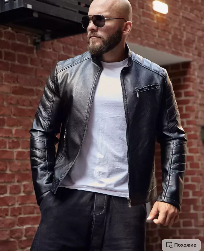 Men  High-Quality  – Stand Collar Punk Biker Style pic 3