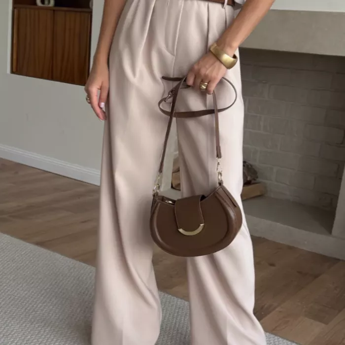 Women  Designer Leather Underarm Crossbody Bag 02