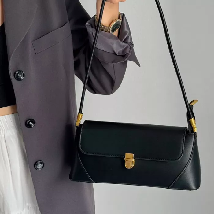 Women  PU Leather Underarm Shoulder Bag – Luxury Small Handbag pic 3