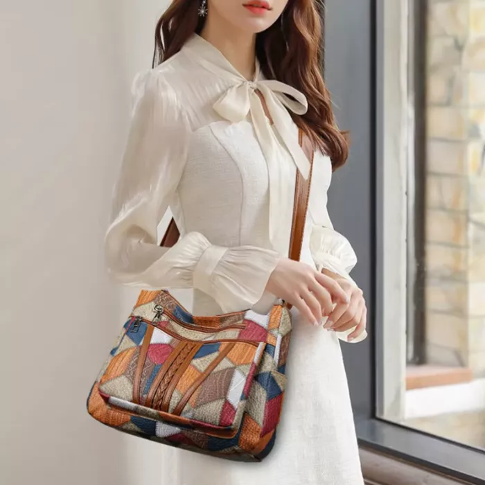 Vintage Women Crossbody Shoulder Bag โ Multi-Pocket Fashion Handbag pic 4