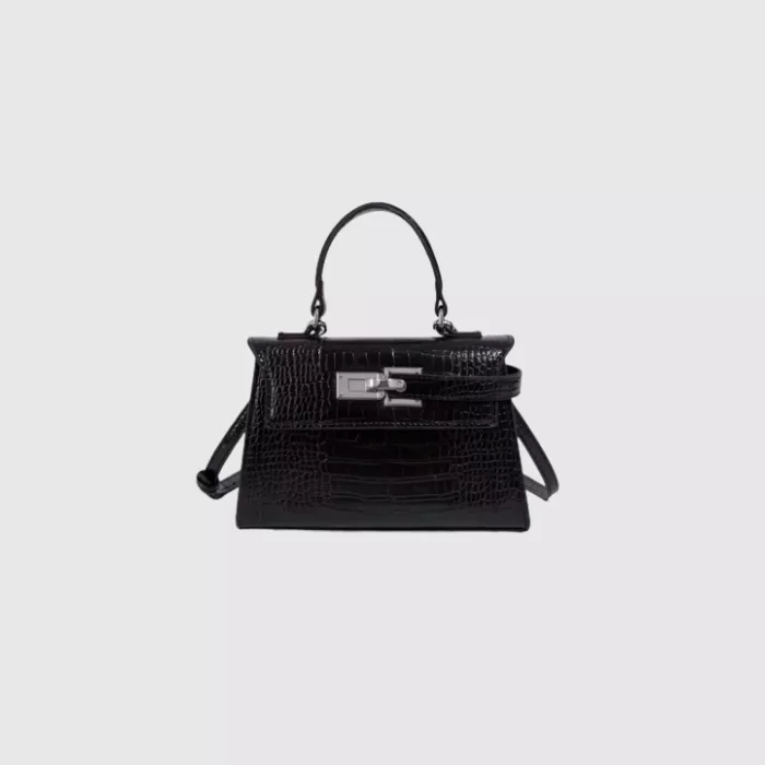 Crocodile Pattern PU Leather Shoulder Bag – Elegant Daily Handbag pic 4