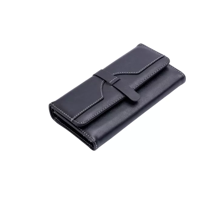 Women  Split Leather Wallet – Luxury RFID Long Purse pic 2