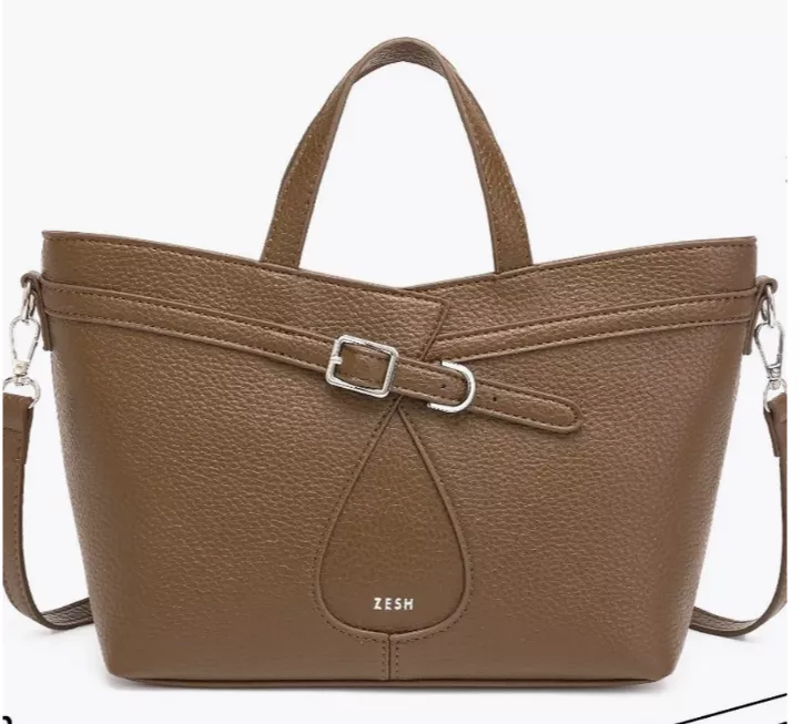 Women Black PU Leather Shoulder Bag – Large Capacity Tote”