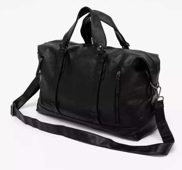 PU Leather Travel Bag – Vintage Shoulder & Laptop Handbag for Men & Women